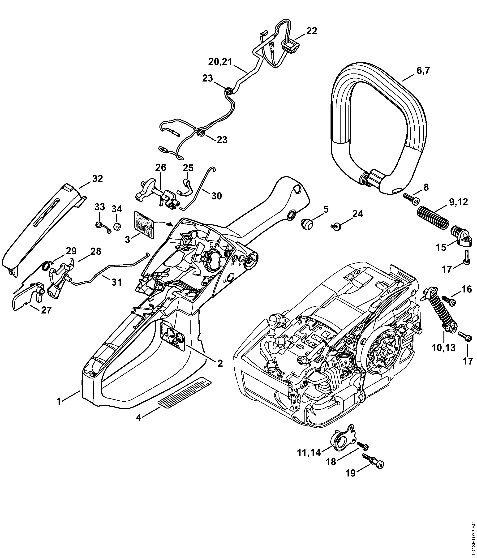 Handle housing