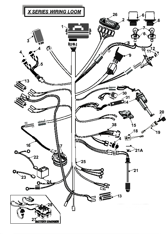 4WD Dial Height Wiring Loom