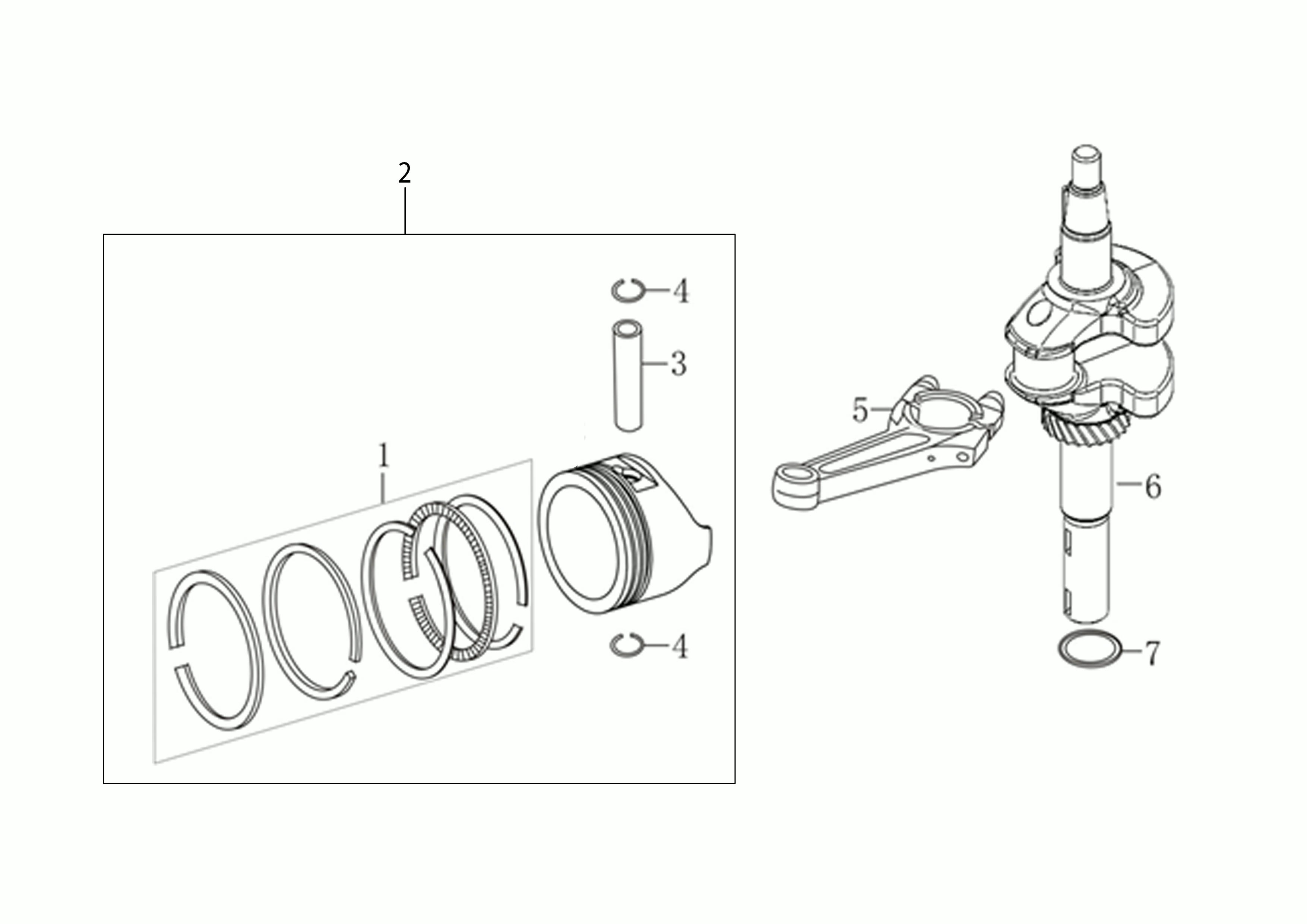 Shaft + piston