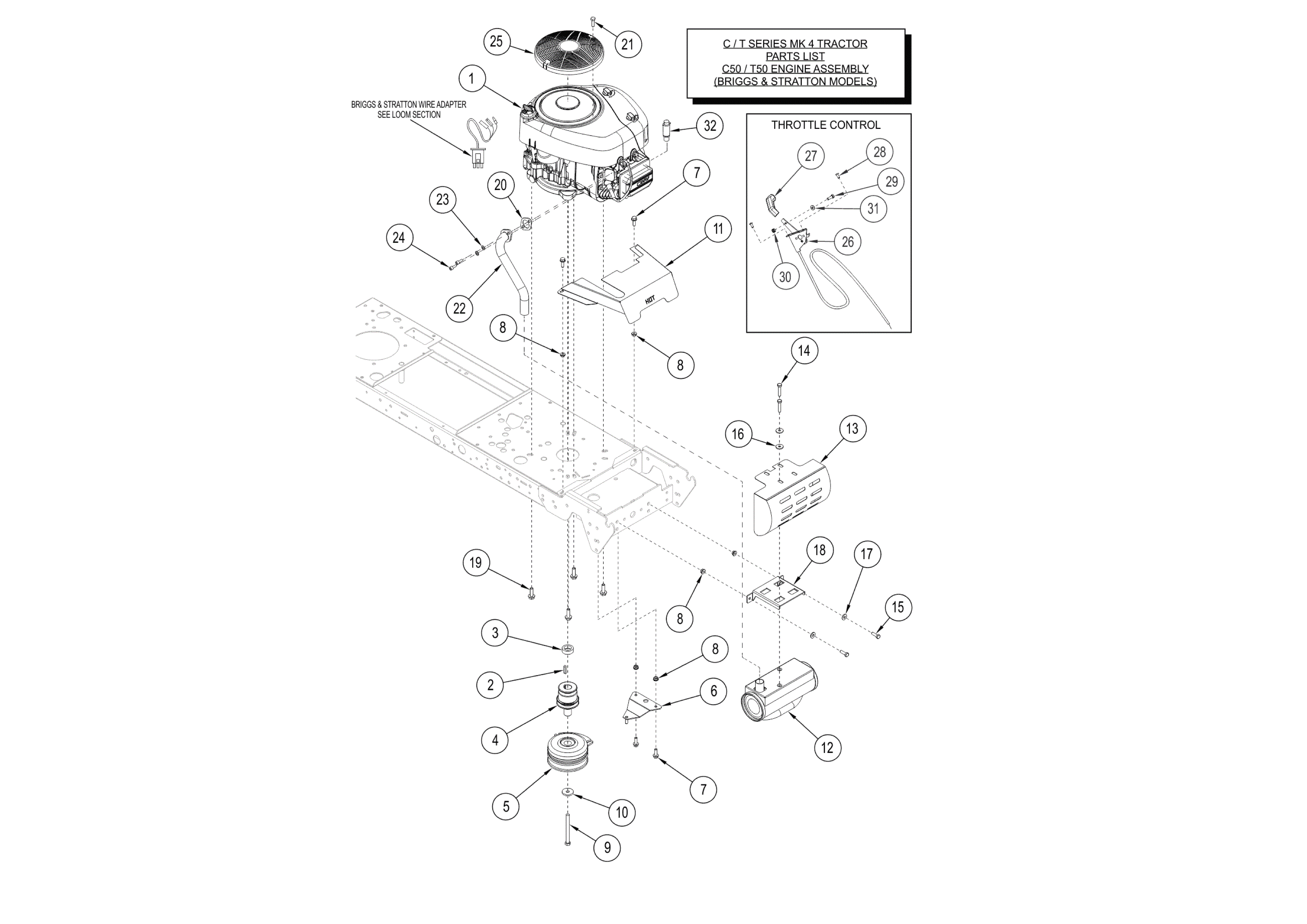 C50/T50 BRIGGS ENGINE ASSY