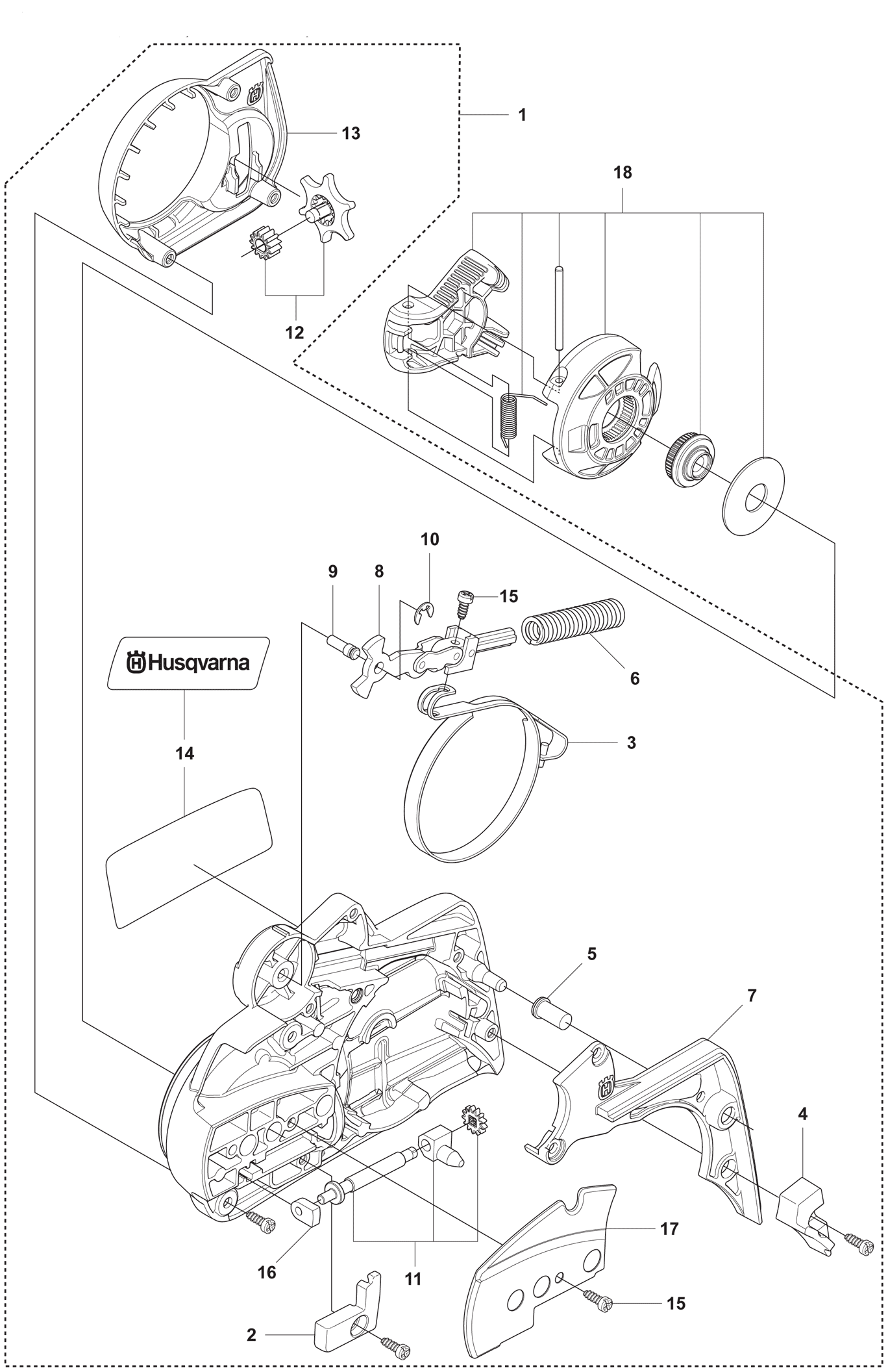 Chain Break & Clutch Cover 140e