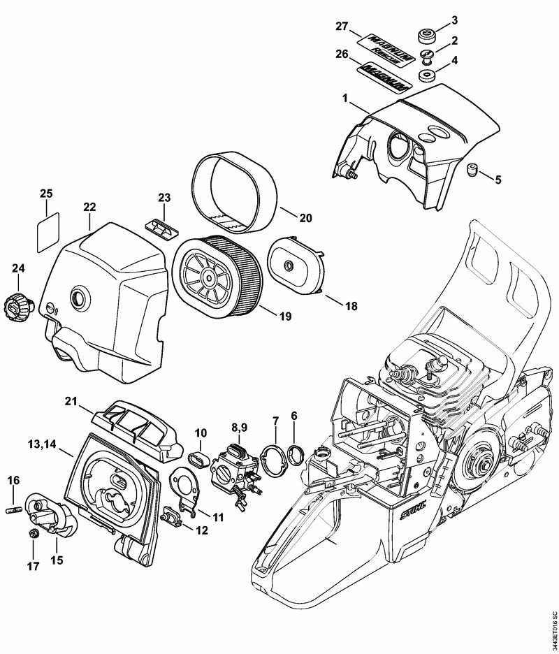 MS461-K AIR FILTER