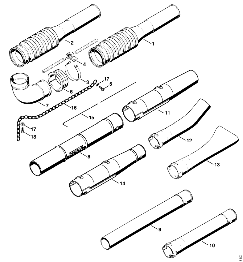 Pleated hose