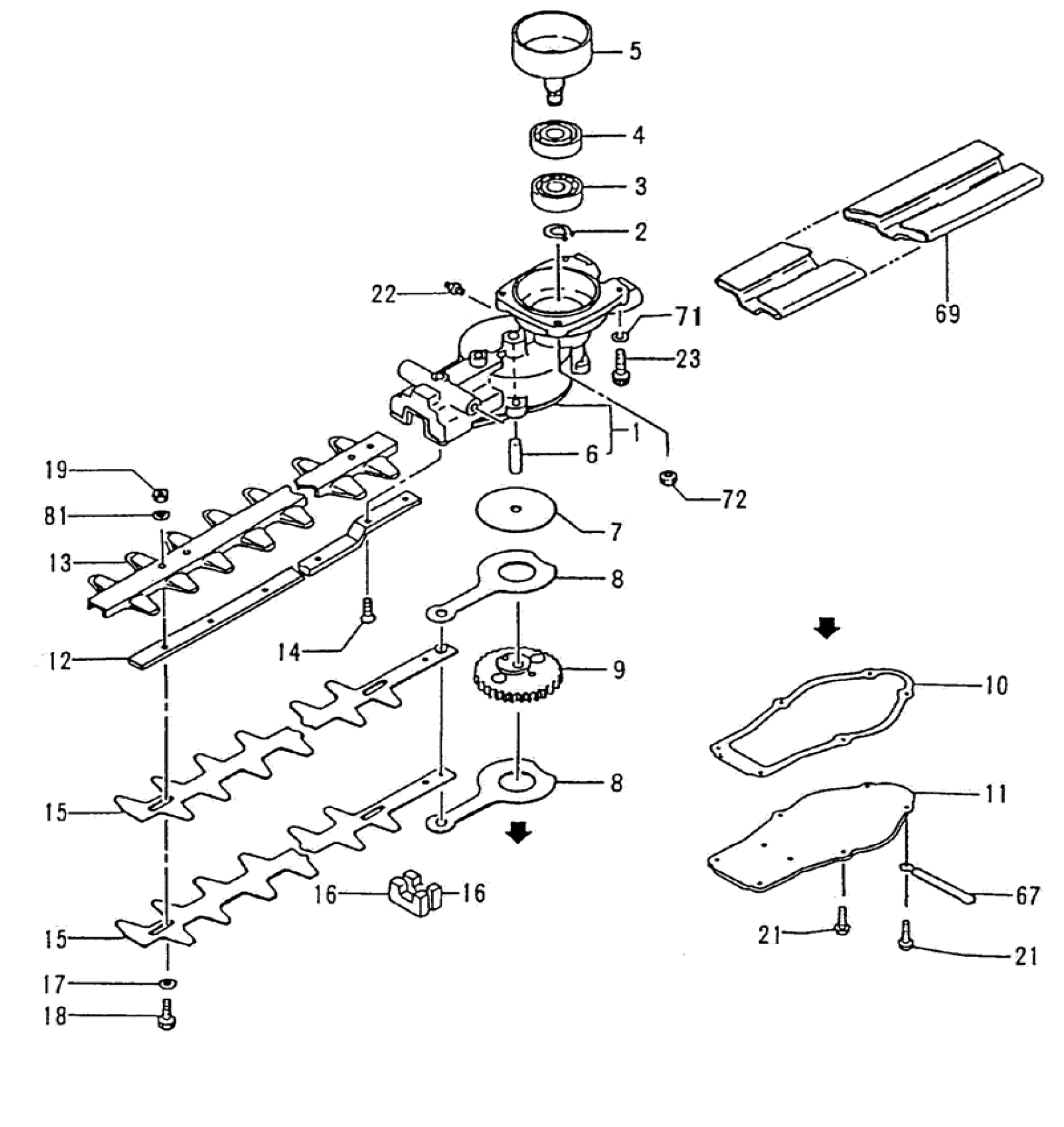 GEAR CASE / BLADE (SERIAL NO.-Y322200)
