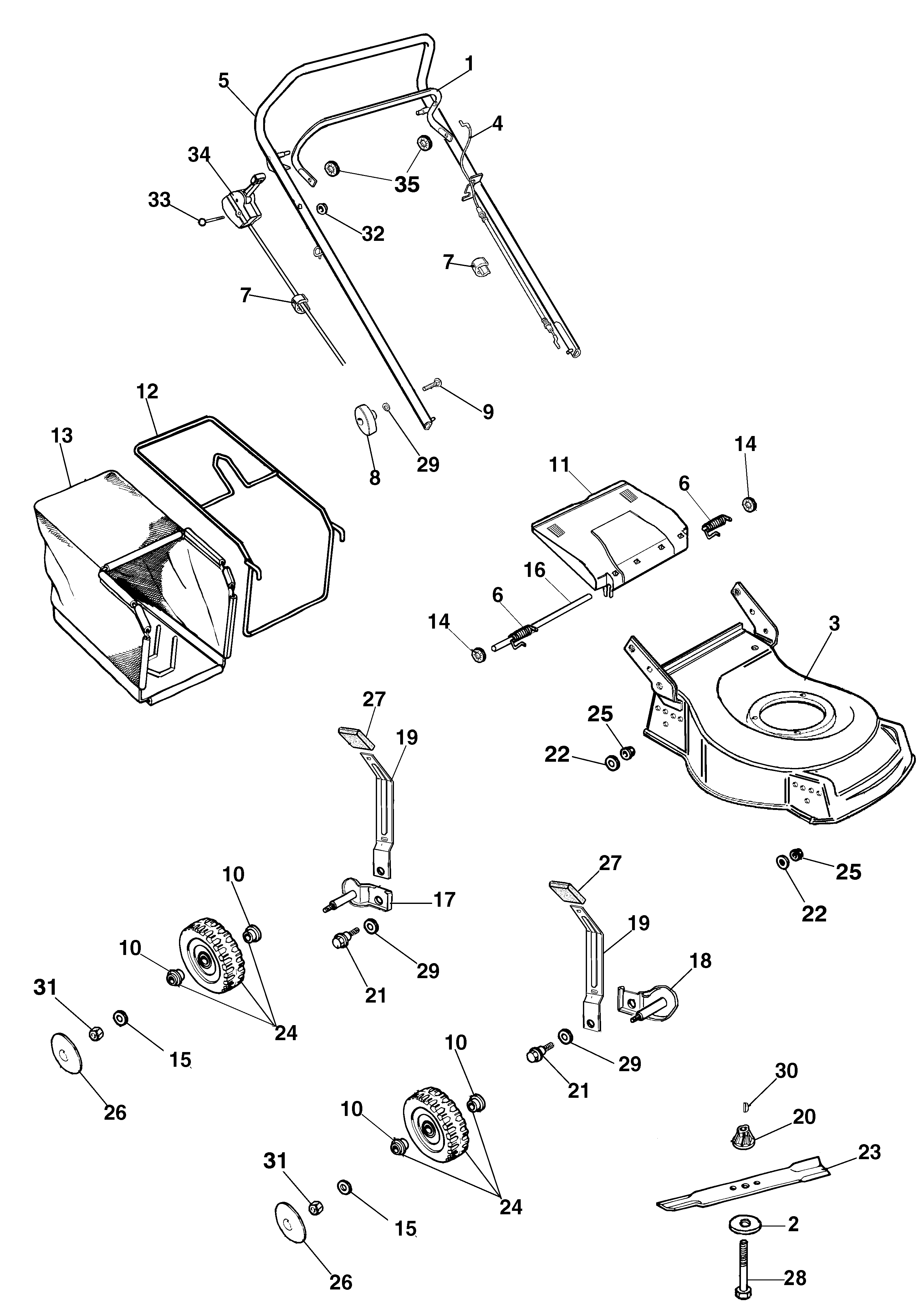 Complete illustrated parts list