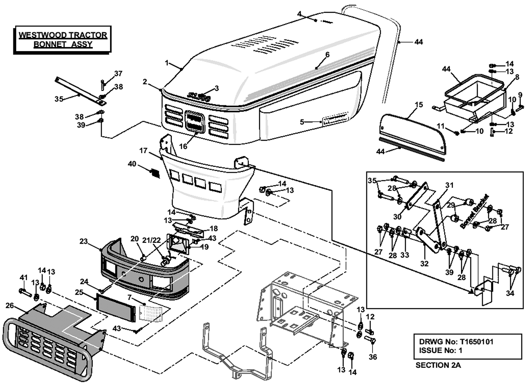 Tractor Bonnet Assembly