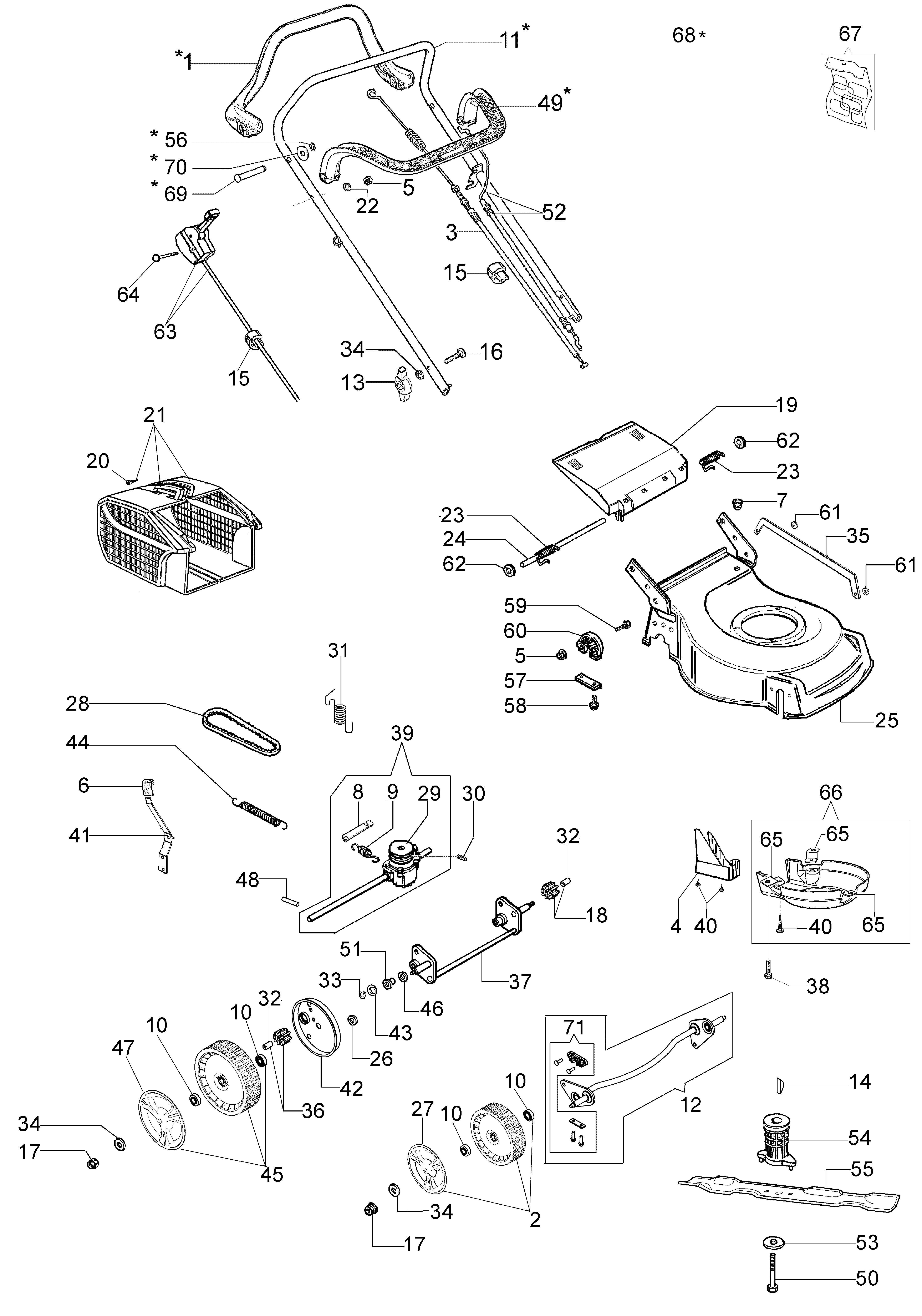 Complete illustrated parts list