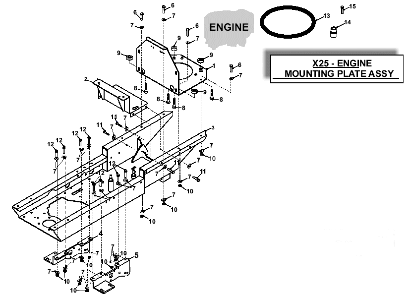 X25 Engine Mounting Plate Assembly