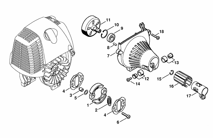 Clutch, Fan housing