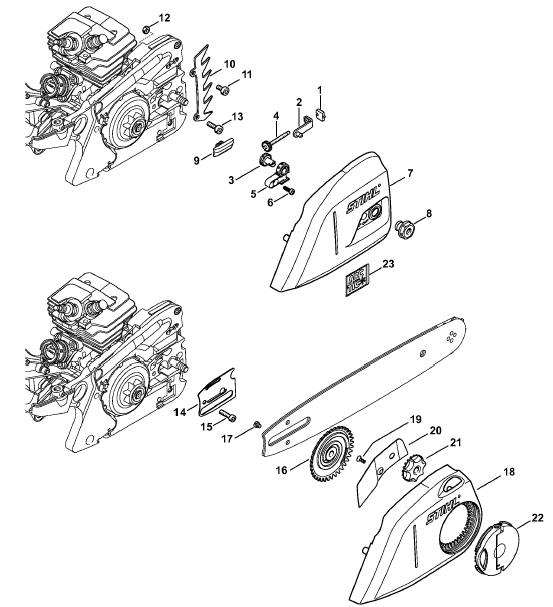 Chain Tensioner & Chain Sprocket Cover