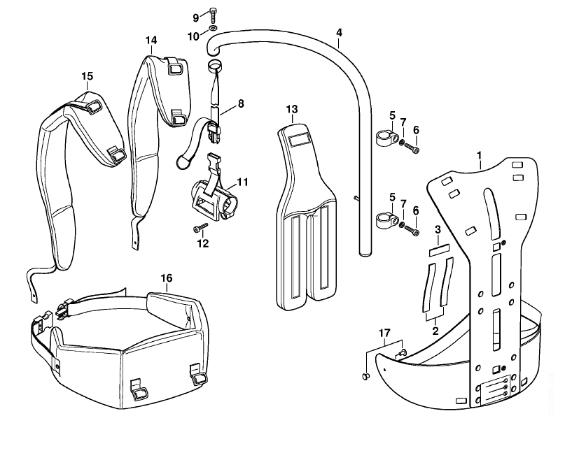 Back mounted support system