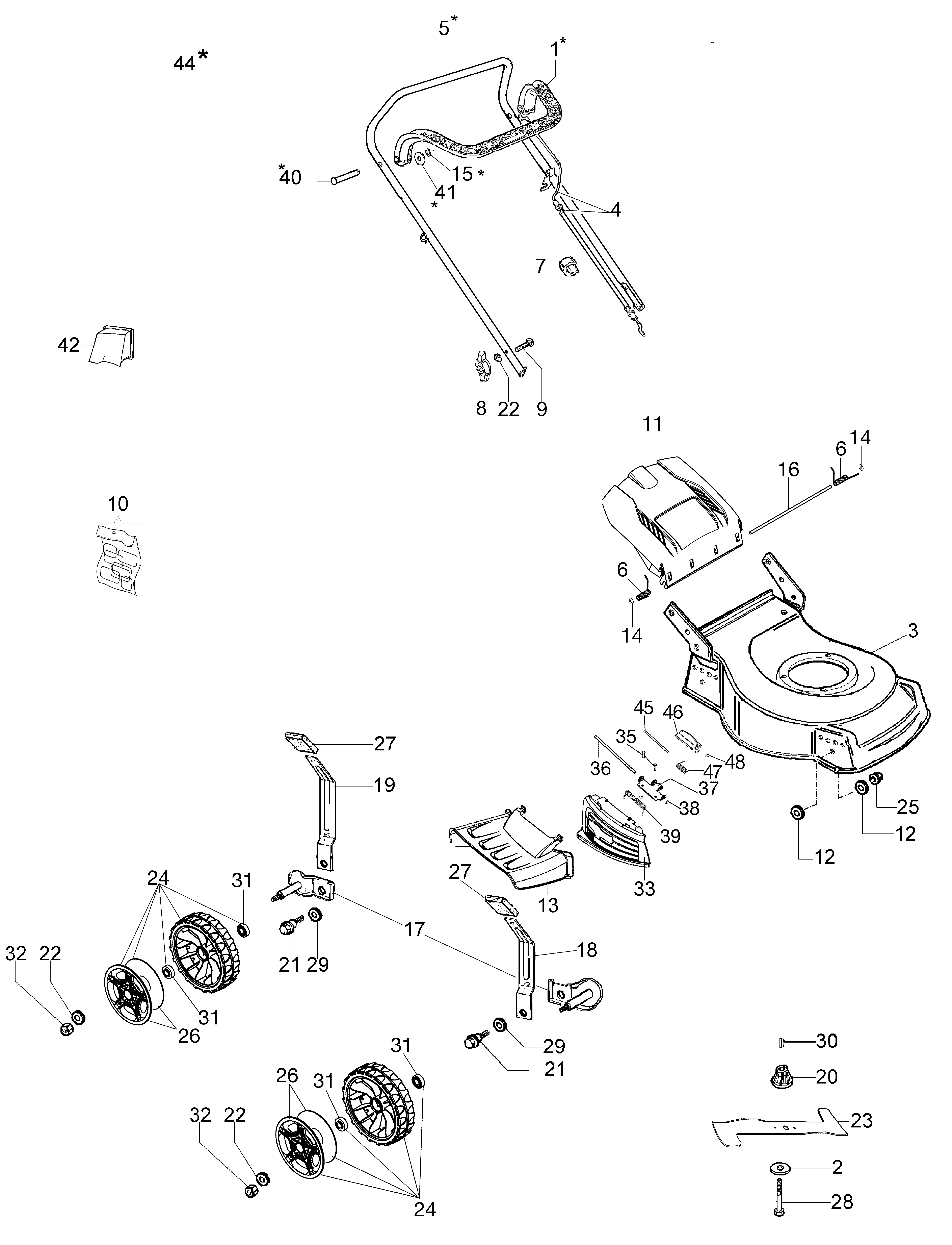 Complete illustrated parts list