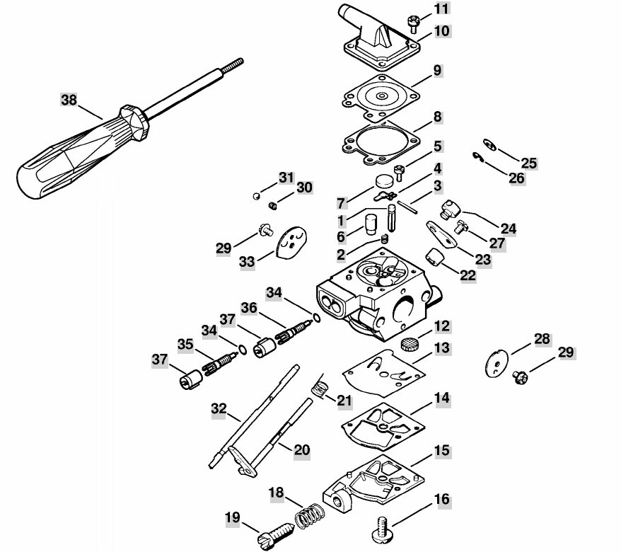Carburetor BR340 L WT-580
