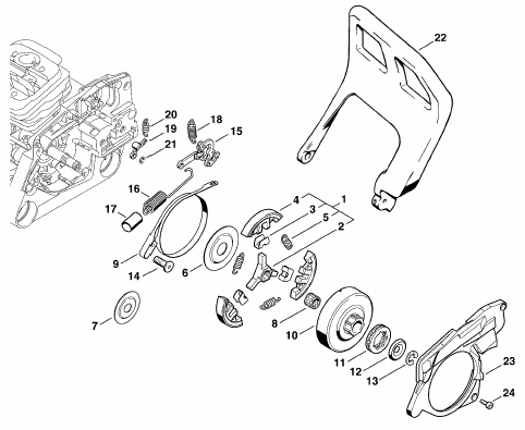 Chain brake - Clutch