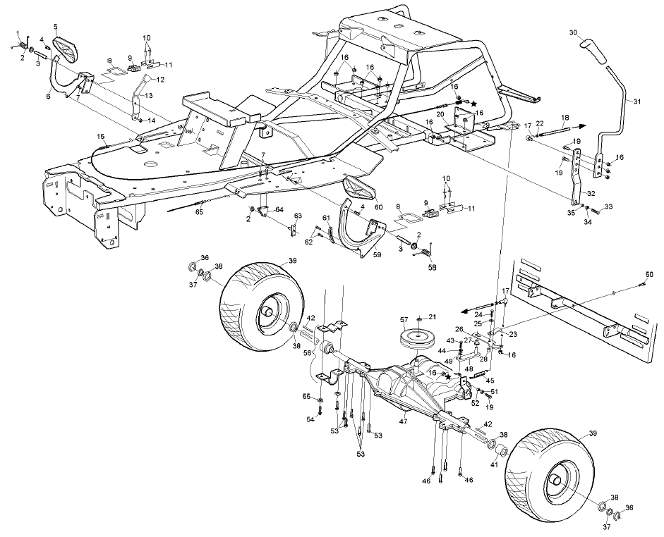 Rear Axle & Control Pedals