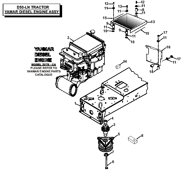 Yanmar Diesel Engine Assembly