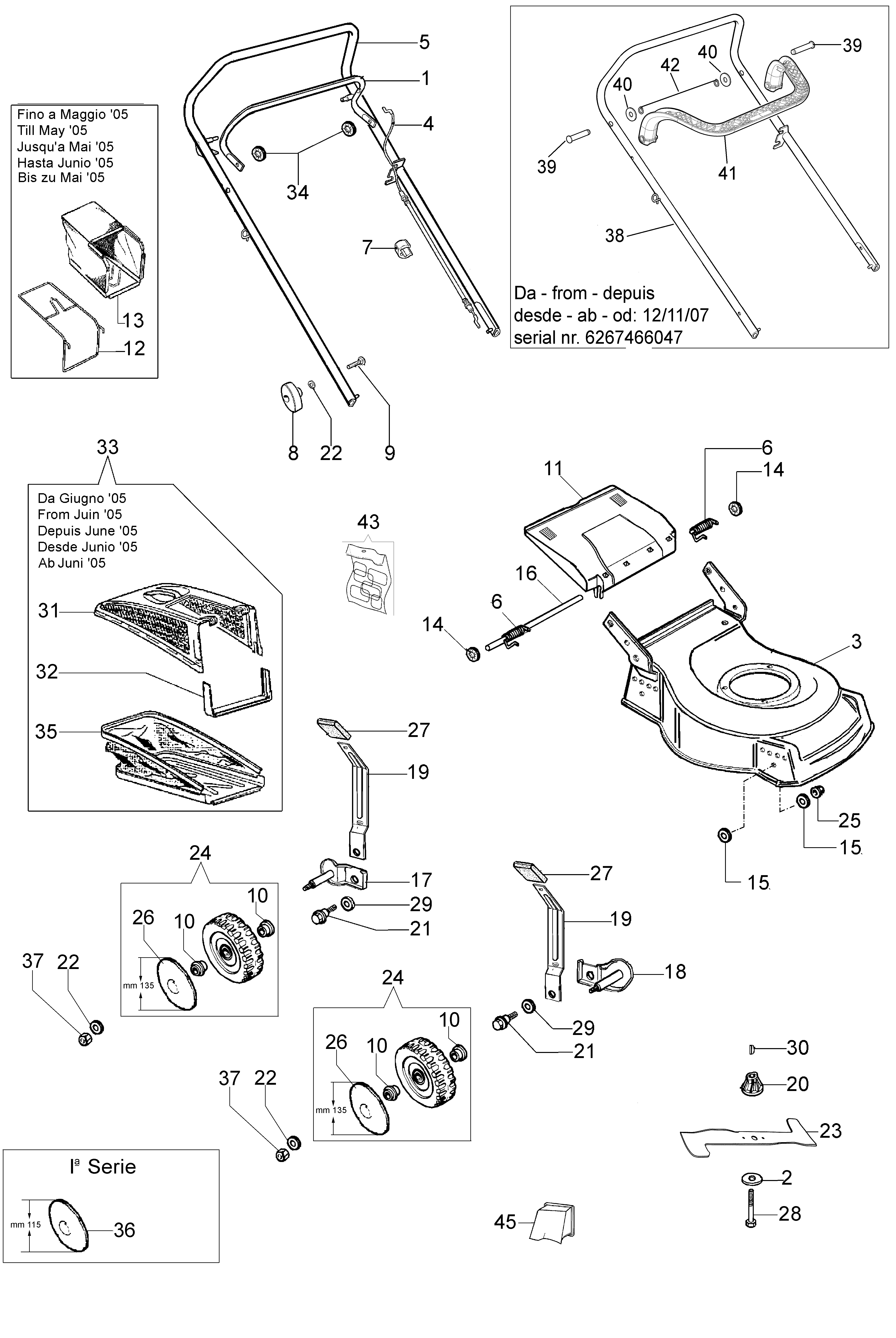 Complete illustrated parts list