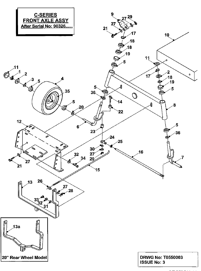 Front Axle After Serial No90326