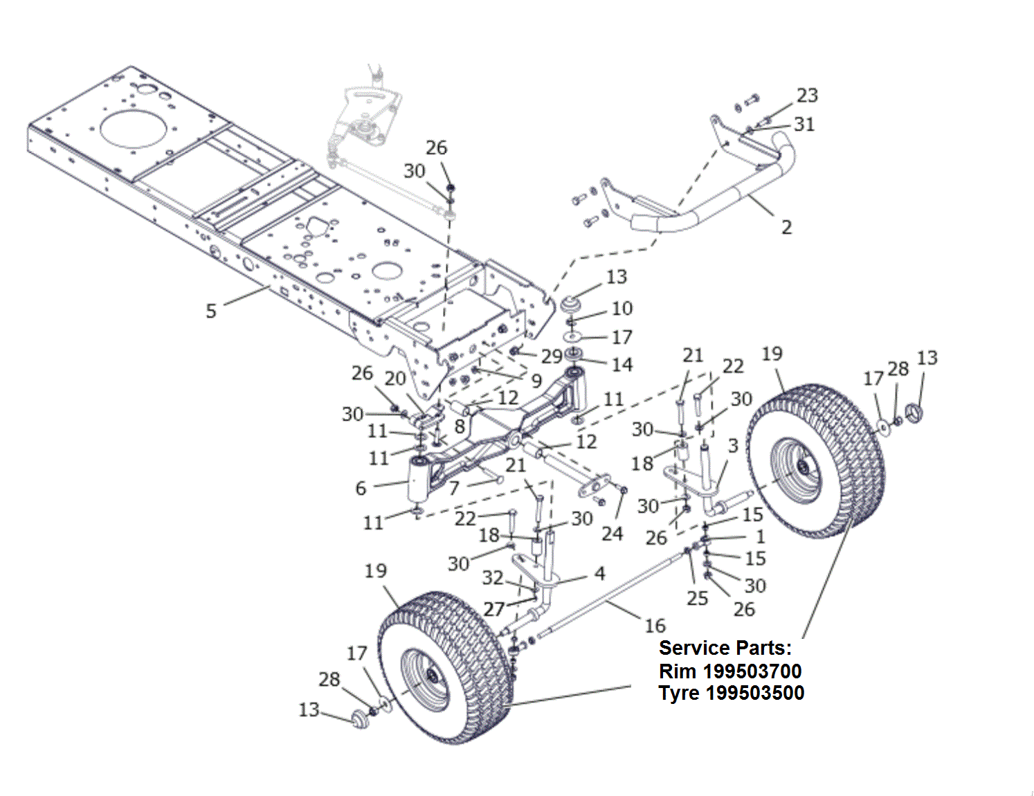 FRONT AXEL