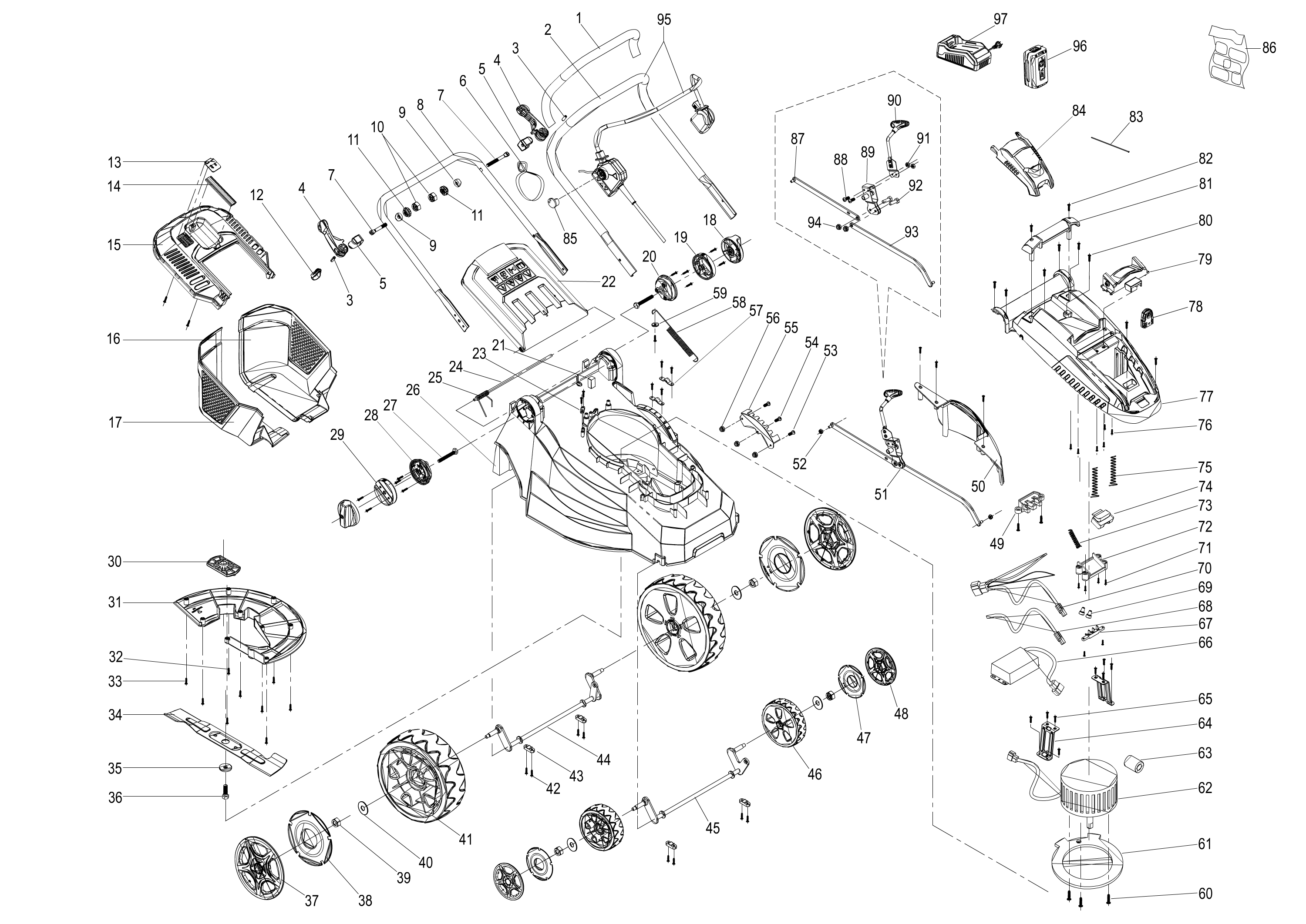 Complete illustrated parts list