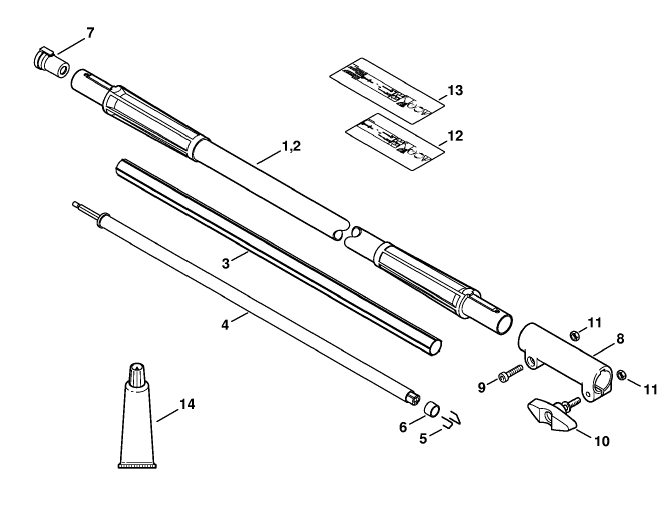 Carbon Drive tube extension HT-KM