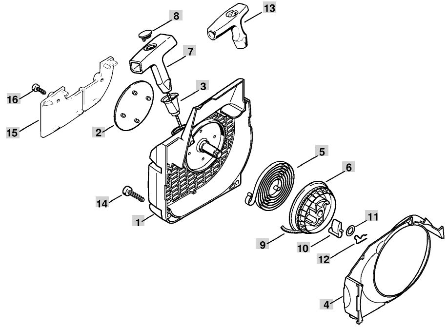 Fan Housing with Rewind Starter
