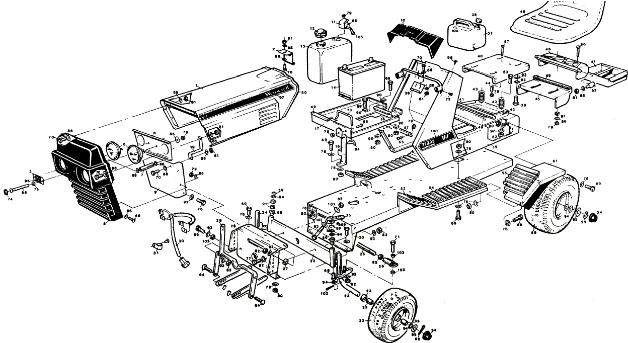 Tractor chassis & upper body panels