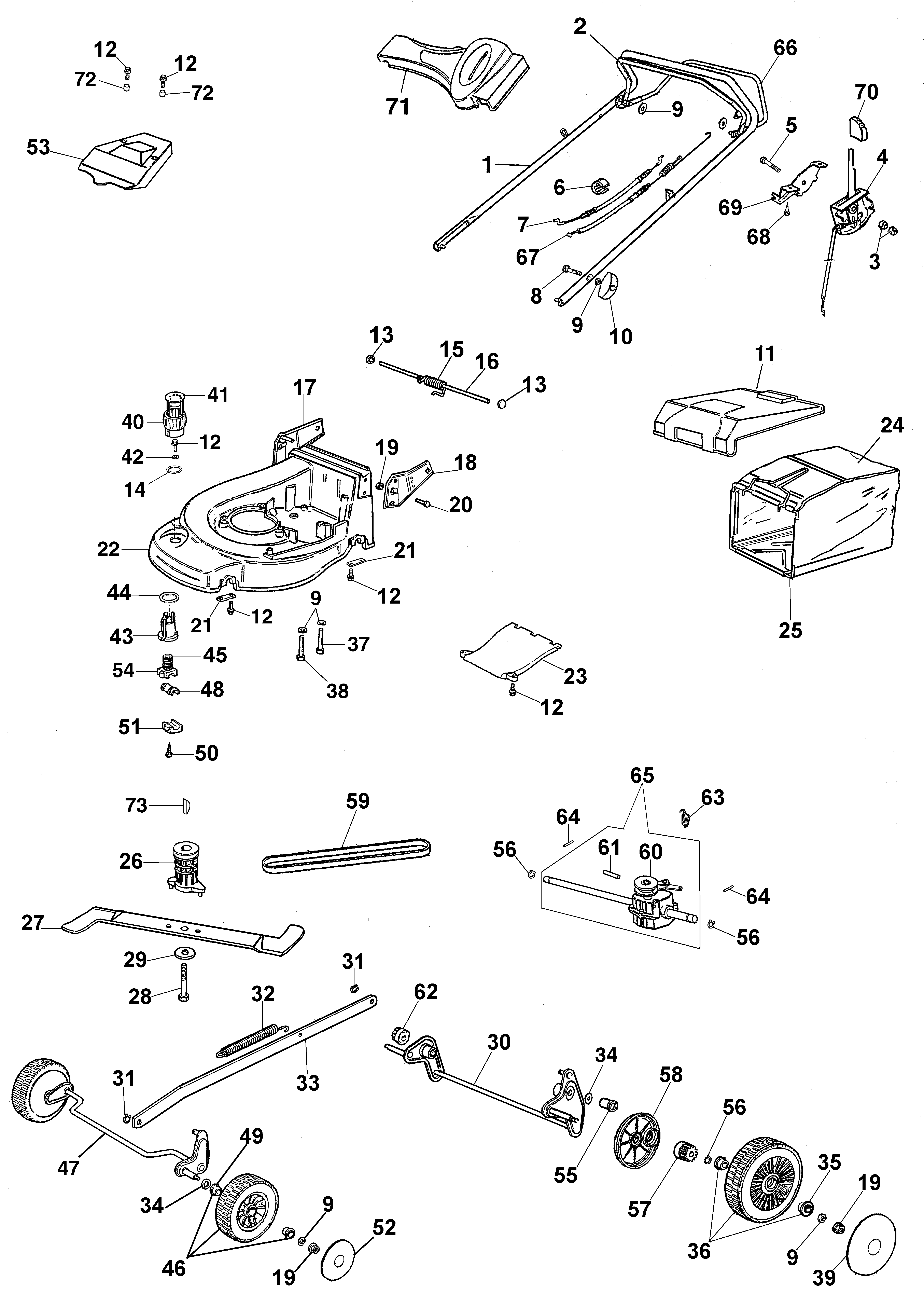 Complete illustrated parts list