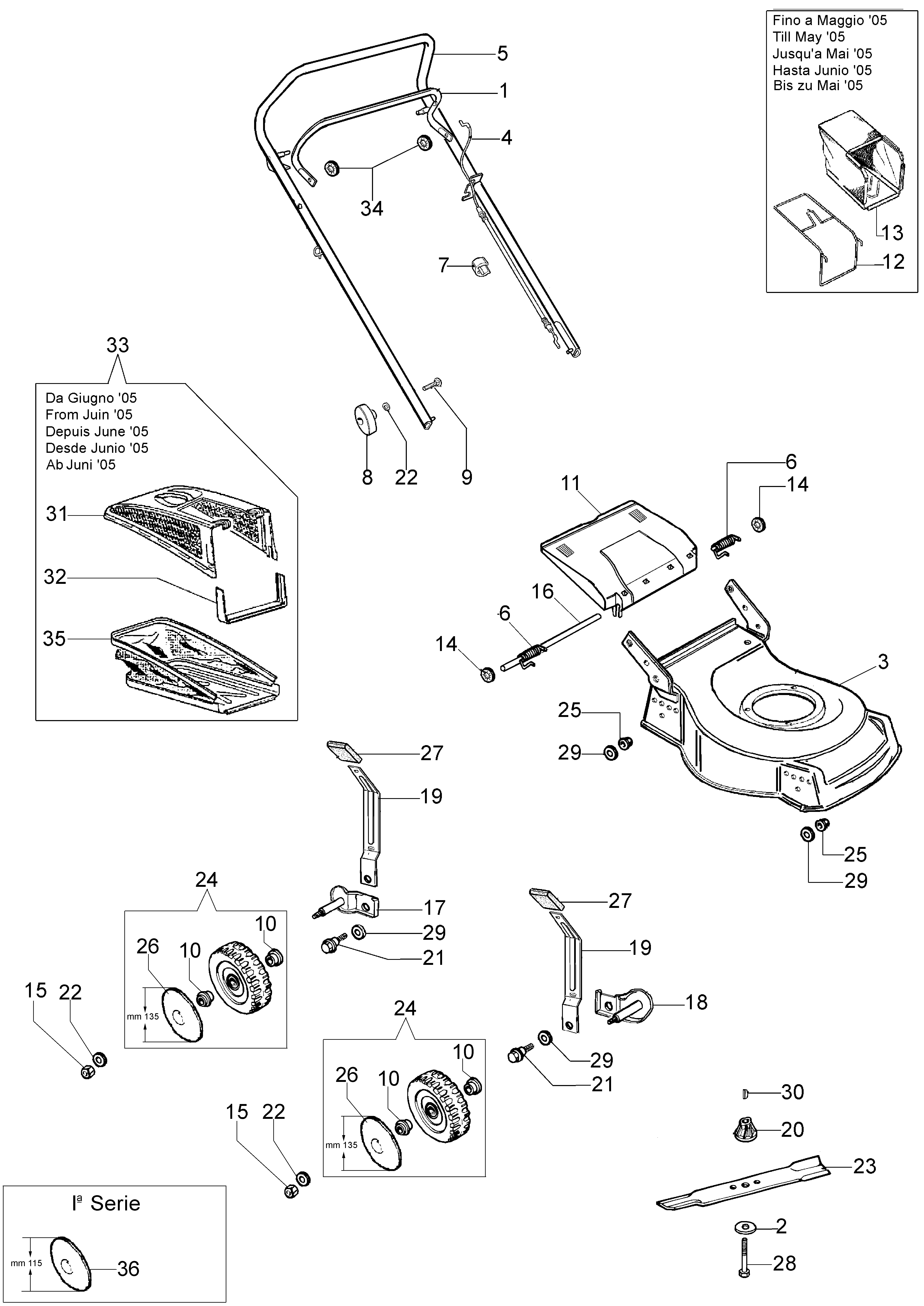Complete illustrated parts list