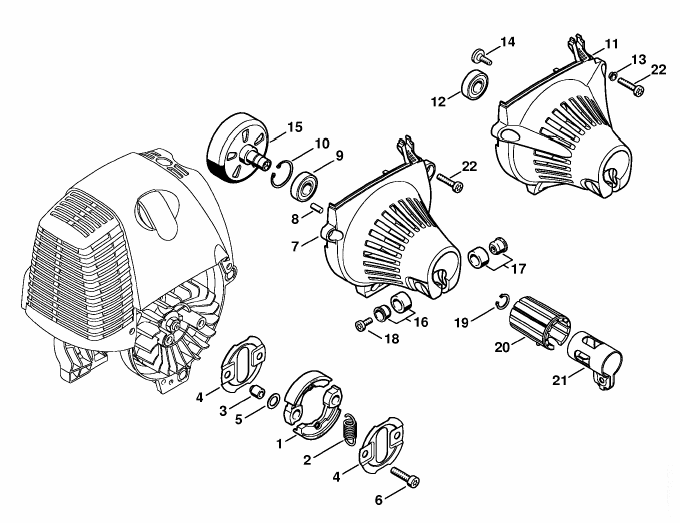Clutch, Fan housing