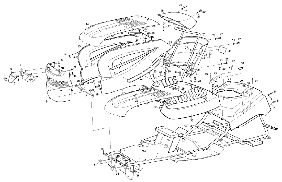 Engine Cover & Control Pedals