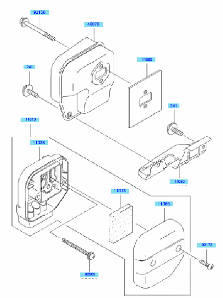 Air Filter	 Muffler