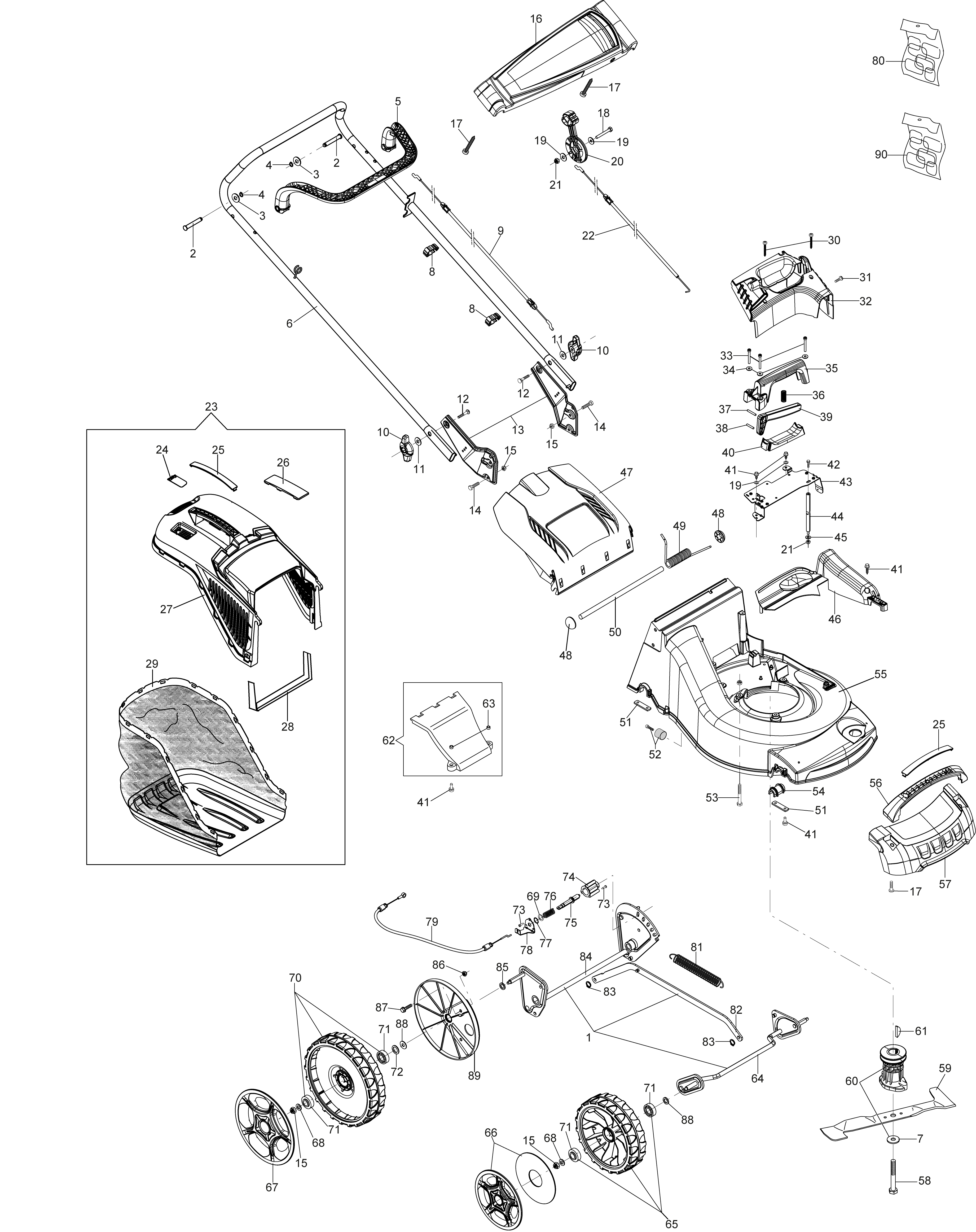 Complete illustrated parts list