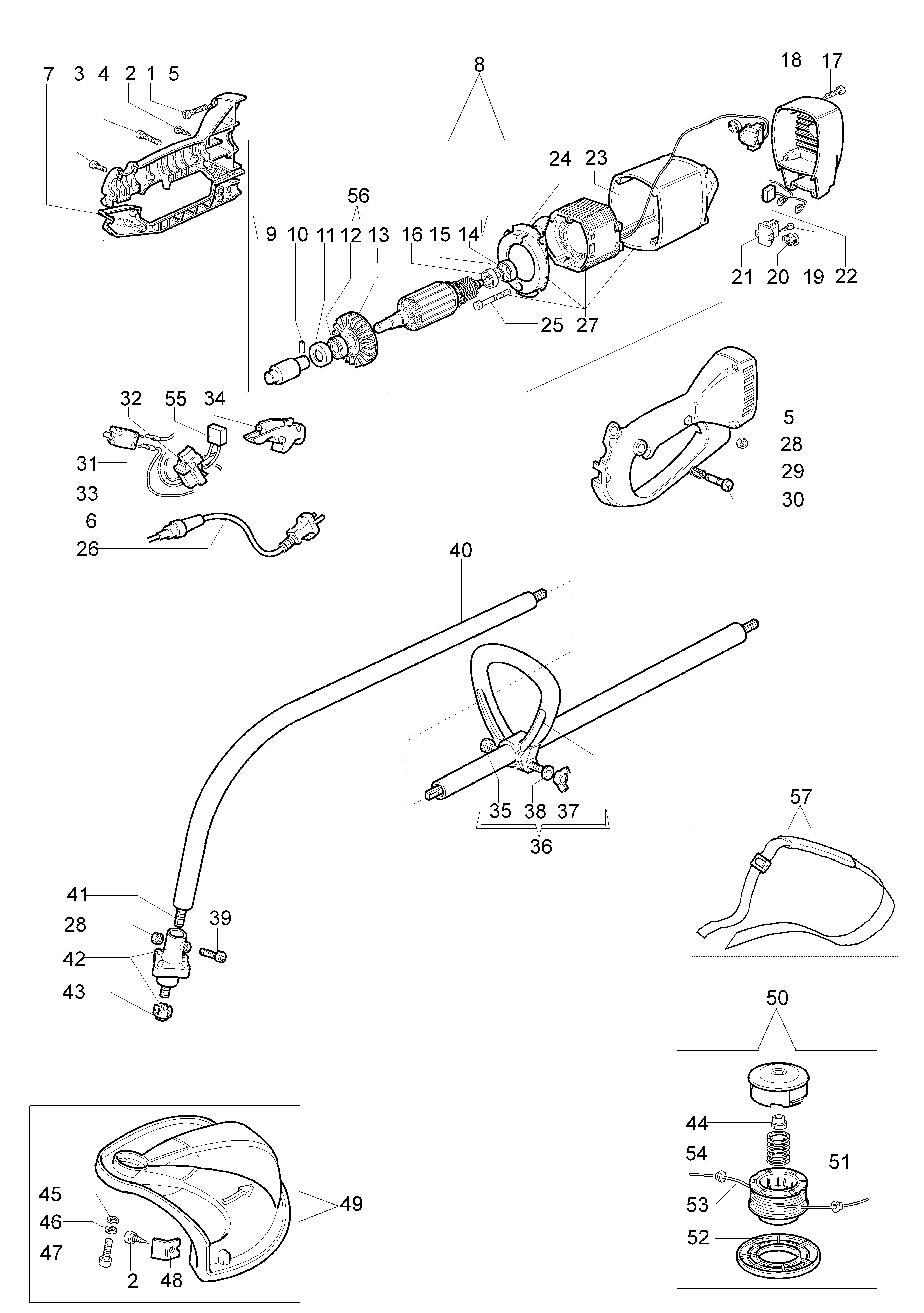Complete illustrated parts list