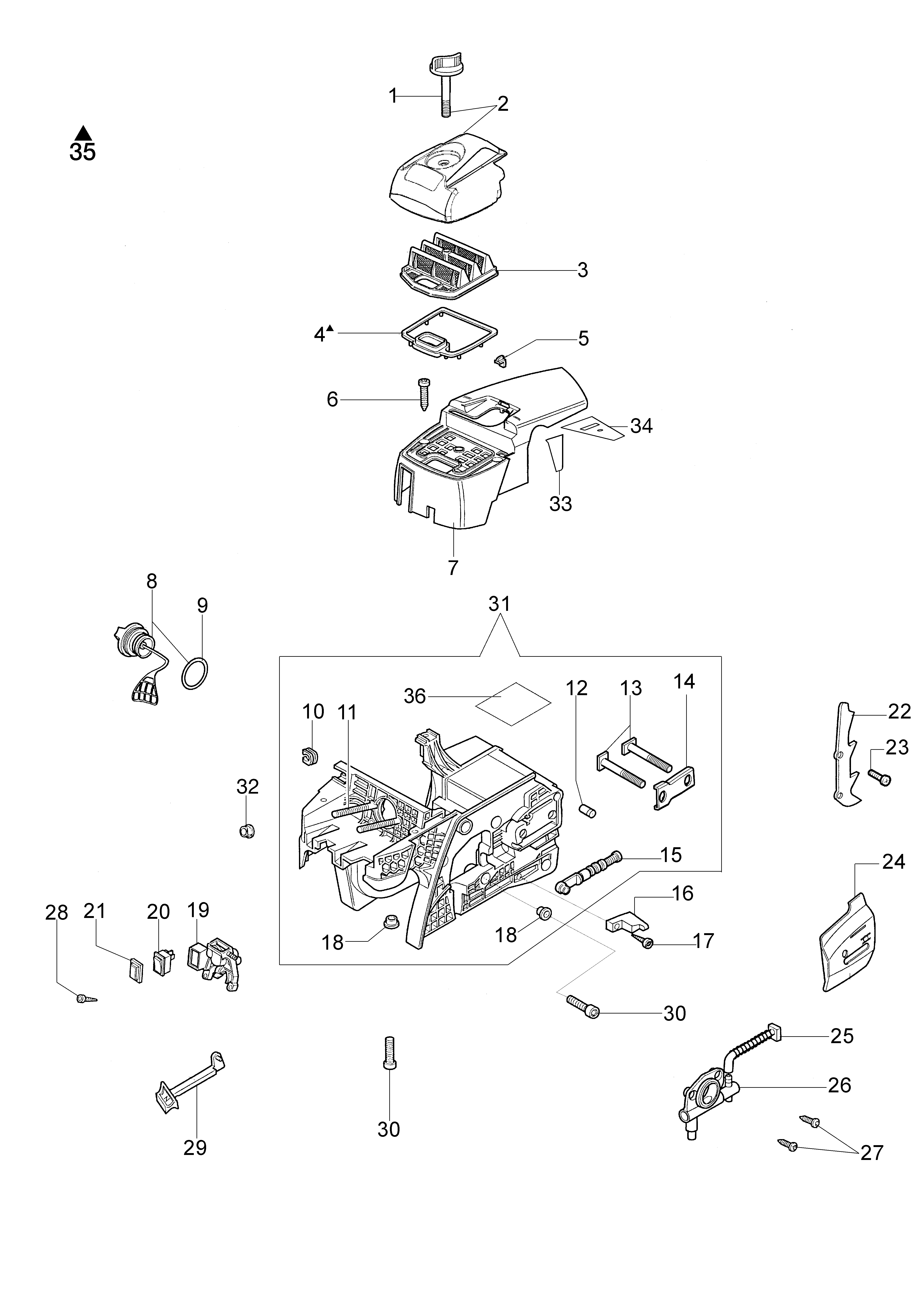 Tank and air filter