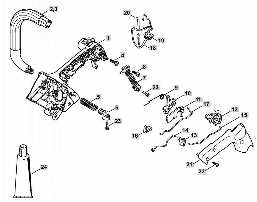 Handle Housing and Handlebar