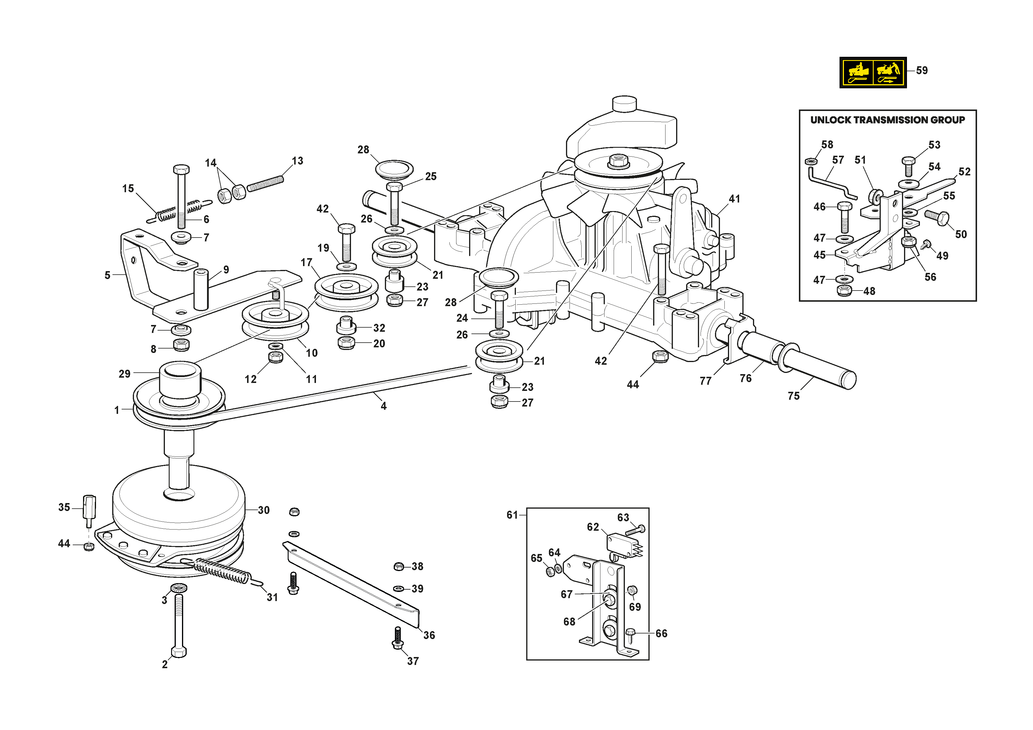 TT Transmission with Warner Electromagnetic Clutch