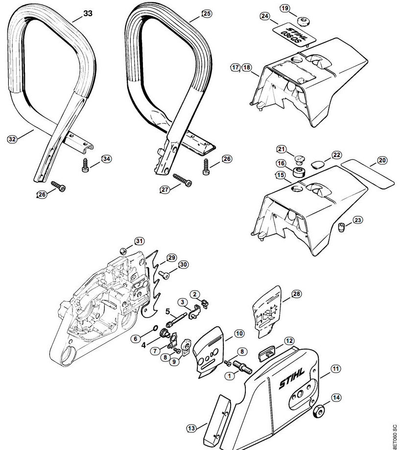 Chain adjuster and Covers