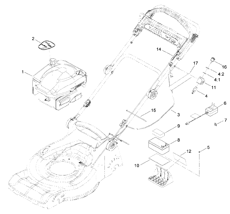 Engine & Electric Start Assembly