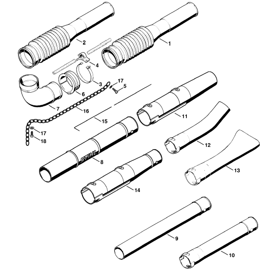 Pleated hose