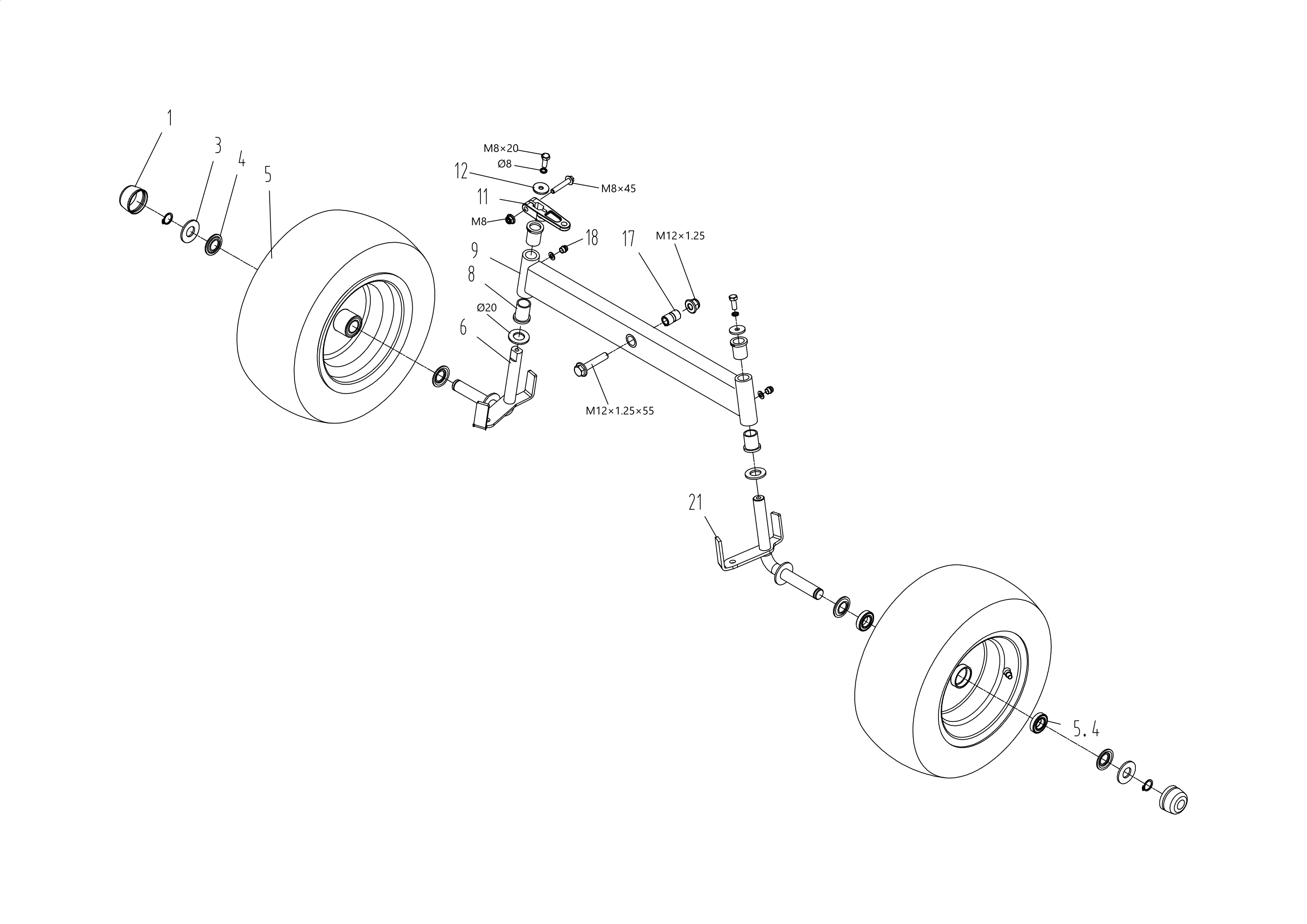 Front axle