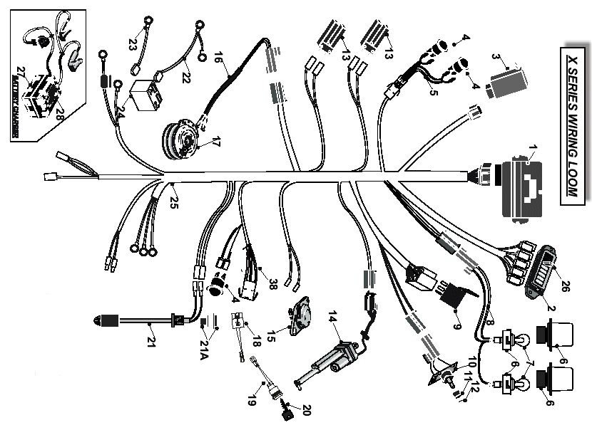 2WD Dial Height Wiring Loom