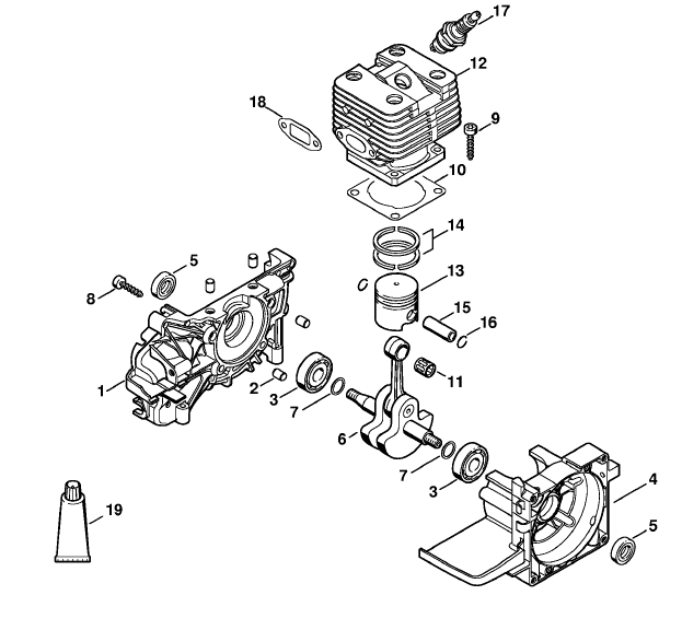 Crankcase, Cylinder