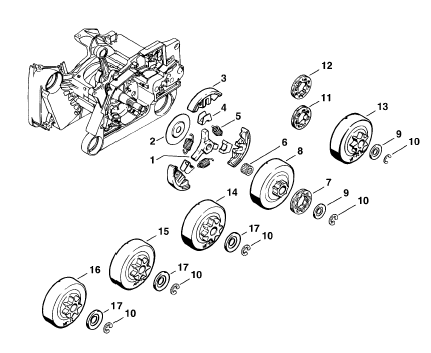 Clutch - Chain sprocket