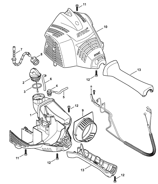 Engine housing (Bike handle)