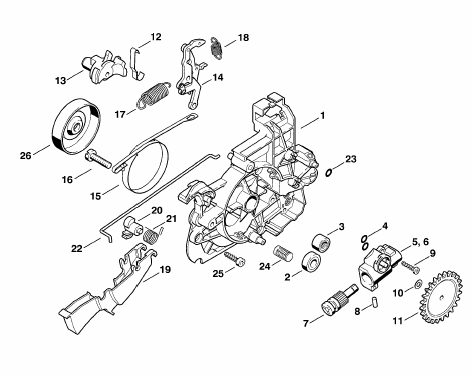 Gear housing - Oil pump