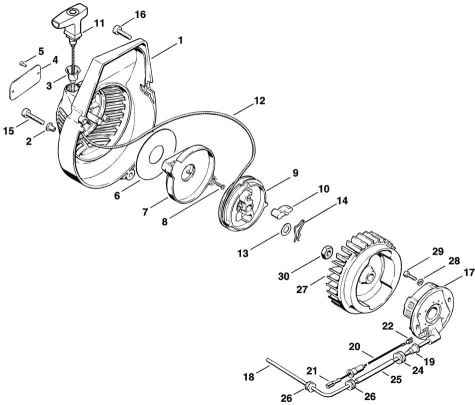 D-Rewind starter (Pawl)