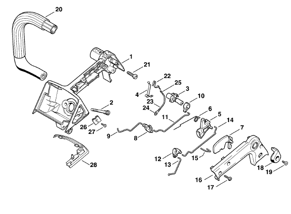 Handle housing MS 200 T
