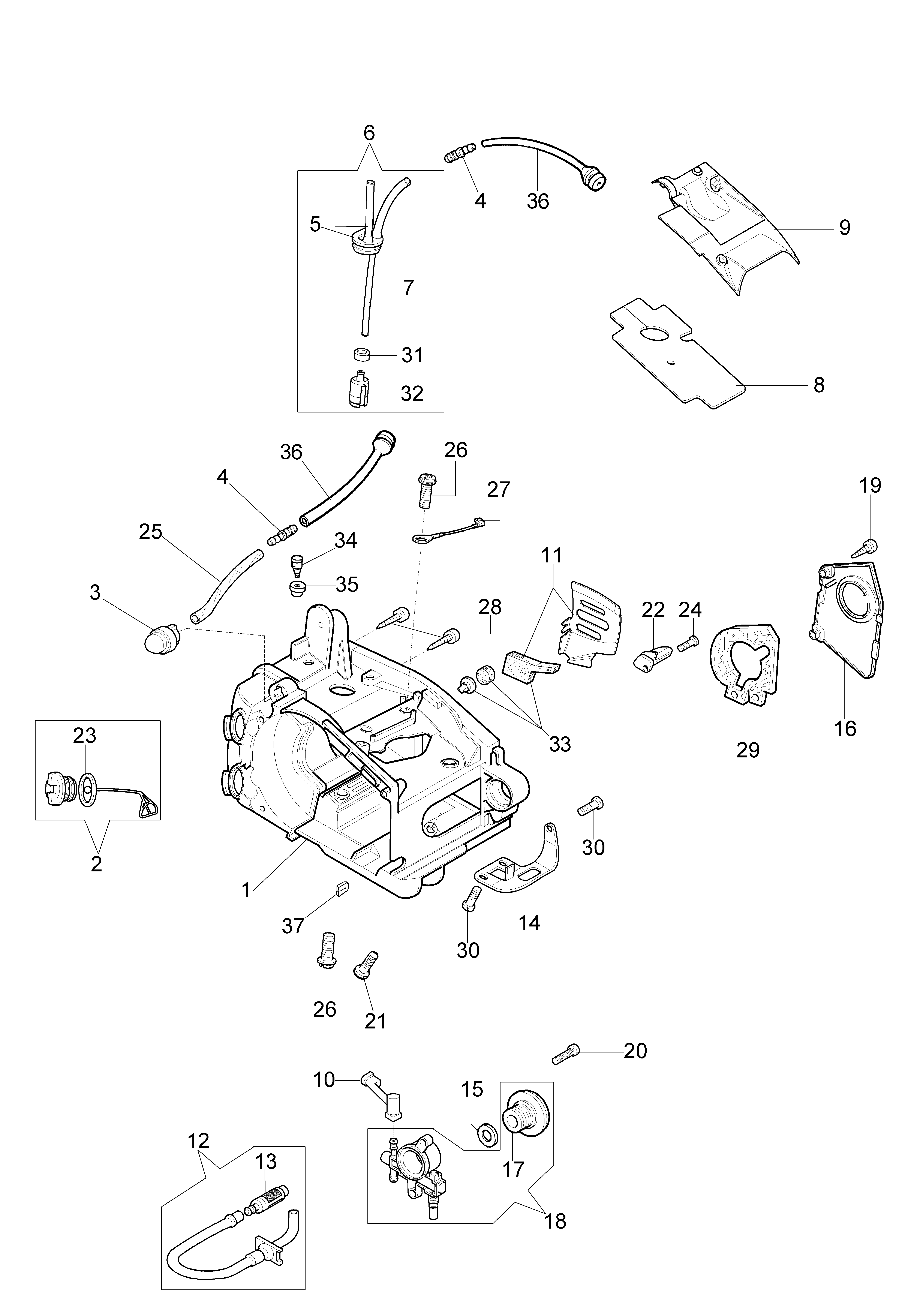 Crankcase assy