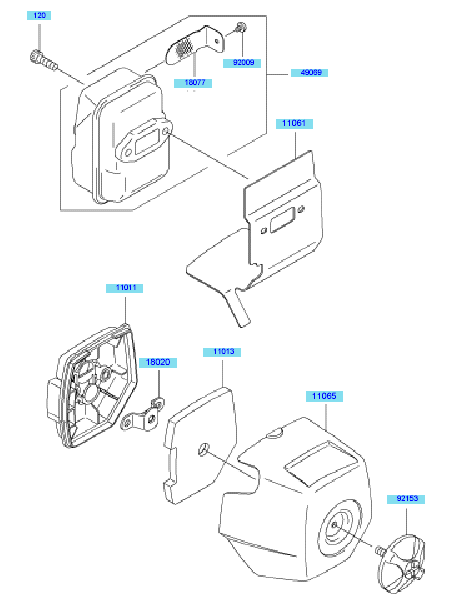 Air Filter	 Muffler